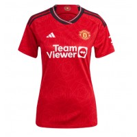 Camiseta Manchester United Lisandro Martinez #6 Primera Equipación Replica 2023-24 para mujer mangas cortas